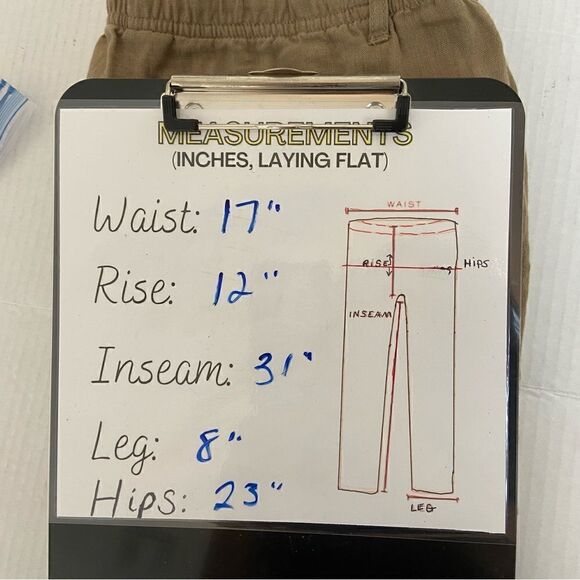 Linen Club Room Luxury Women’s Tan Adjustable Waist Pockets Contemporary Size L - Picture 4 of 11